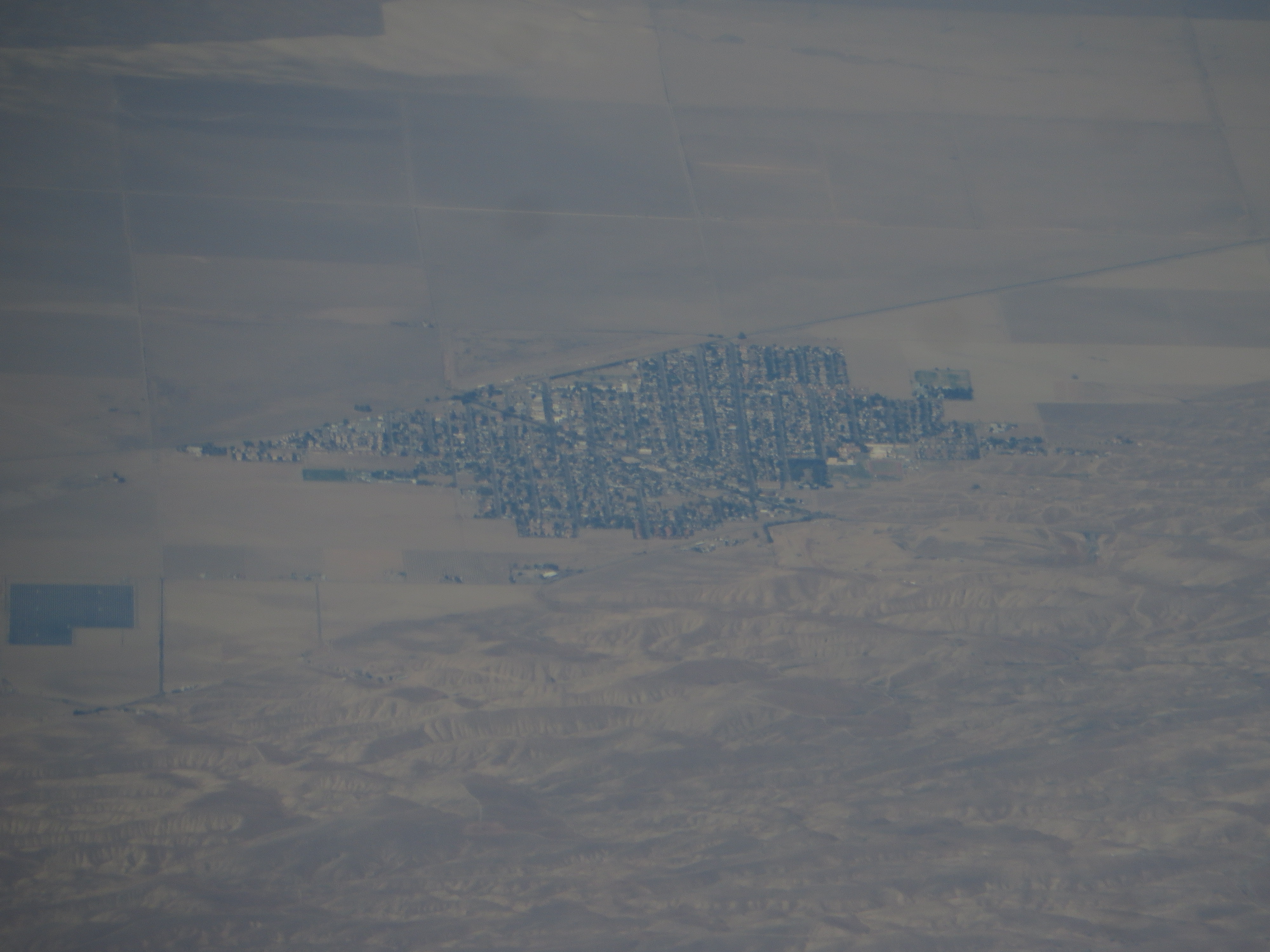 Aerial view of Avenal, California; contextual image