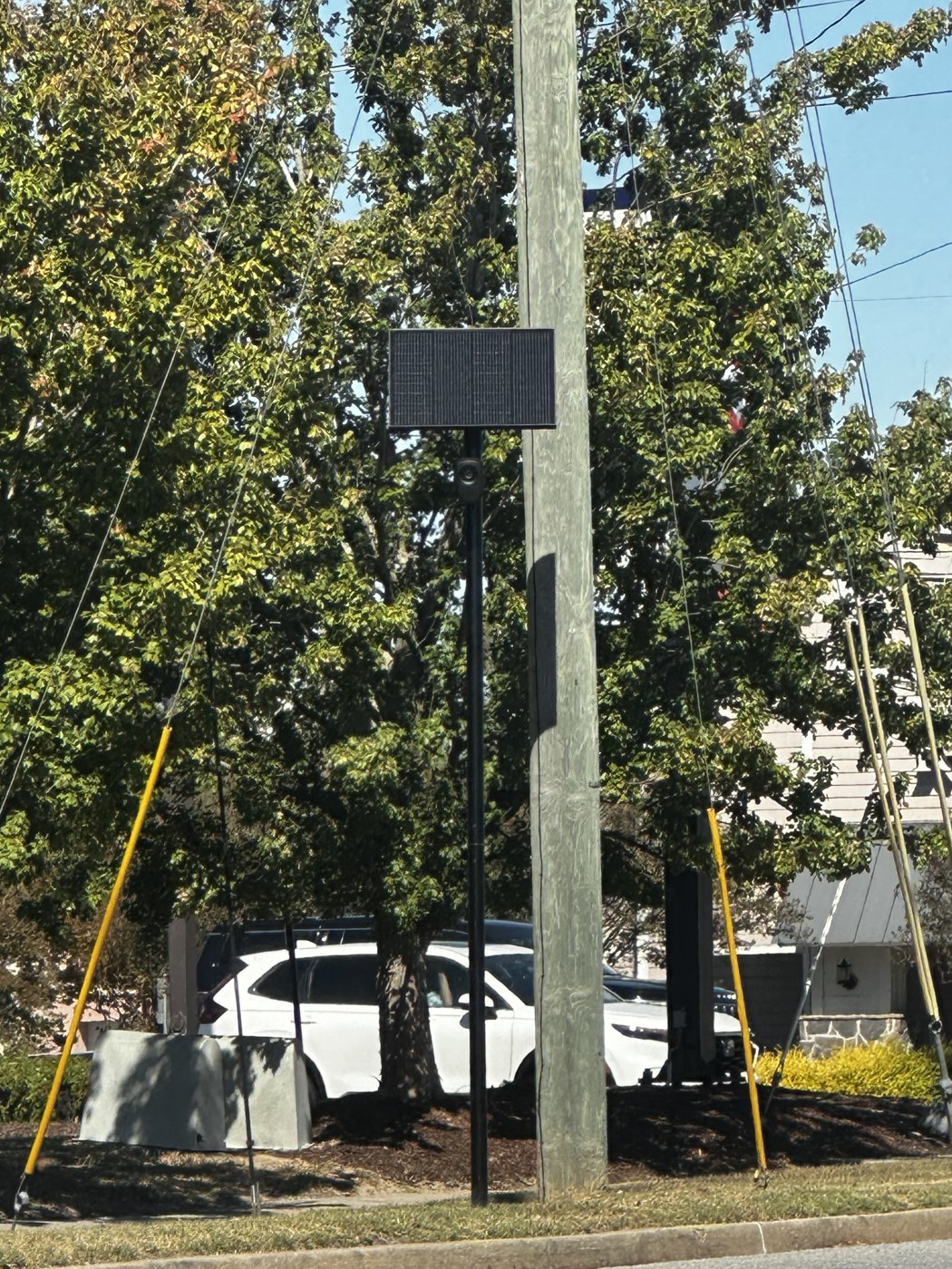 A Flock camera in Valdosta, Georgia, November 2025; contextual photograph, not the Franklin County installation.