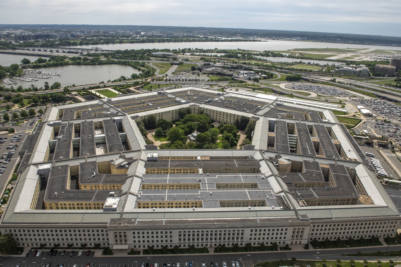 Aerial view of the Pentagon; contextual photograph